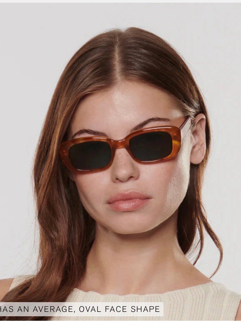Krewe Milan Rectangular Tortoiseshell Sunglasses - Amber